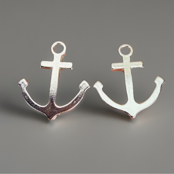 Jewelry - Lightweight silvertone, anchor nautical themed pierced earrings